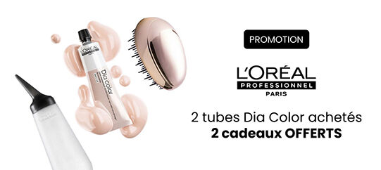 En octobre profitez de deux cadeaux offerts pour l'achat de deux tubes Dia Color de L'Oréal Professionnel Paris !