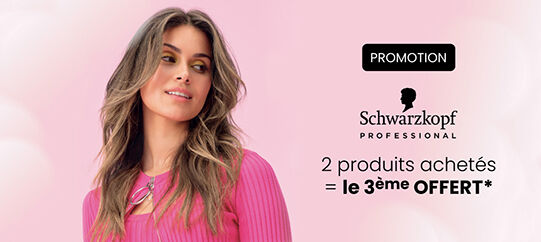 En octobre, pour l'achat 2 produits Schwarzkopf Professional parmi la sélection, obtenez le 3ème offert. 