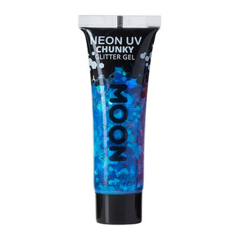 Gel néon à grosses paillettes Moon Glow bleu