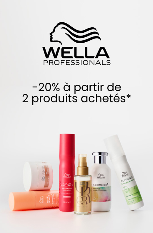 -20% dès 2 achetés parmi une sélection Wella Professionals.