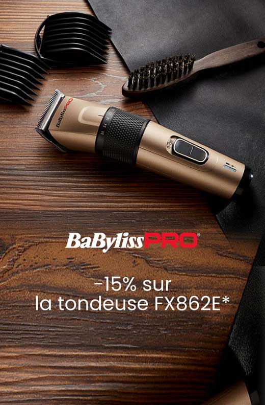 Profitez de -15% sur la tondeuse Babyliss Pro.