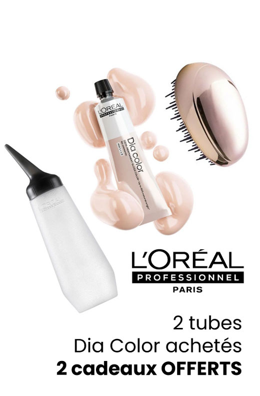 En octobre profitez de deux cadeaux offerts pour l'achat de deux tubes Dia Color de L'Oréal Professionnel Paris !