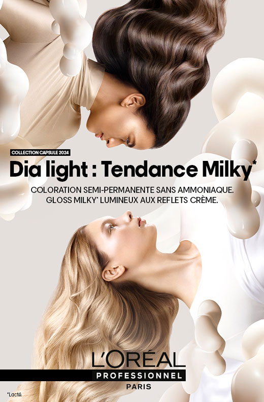 Craquez pour la tendance Milky avec Dia light et obtenez une coloration lumineuse aux reflets crème !