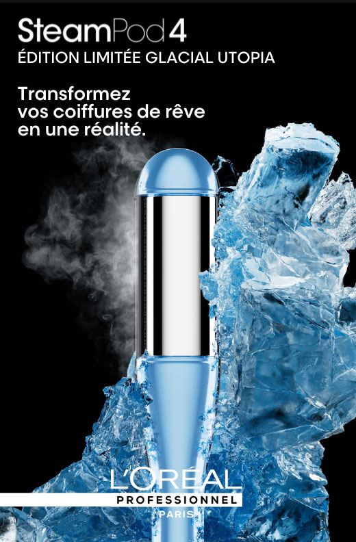 Craquez pour le Steampod 4 dans sa sublime couleur bleu pour l'édition limitée Glacial Utopia !